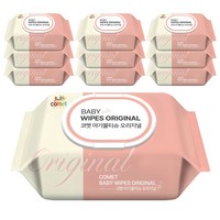 코멧 아기물티슈 오리지널 캡형 50g 100매 10개 Image