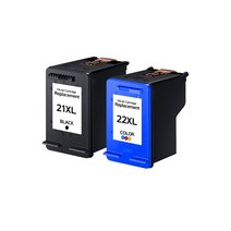 [HP] HP21XL HP22XL 대용량 PSC3608 J5508 5610 F4185 F2280 비정품잉크, 1세트, HP 21XL 검정+ HP22XL 칼라