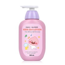LG생활건강 카카오 키즈 바디로션 어피치(390ml) 2개, 390ml
