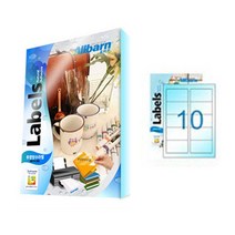 [올바른] 투명방수라벨 (레이저용) -10칸(2X5), 10칸, 25매
