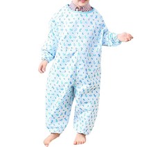 플리에 전신미술가운 지퍼형 강아지무늬 L, 하늘, 1개