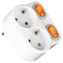 현대일렉트릭 개별 회전 멀티탭 2구, 0m, 1개