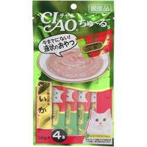 이나바 고양이 챠오츄르 간식, 닭가슴살+오징어, 1팩