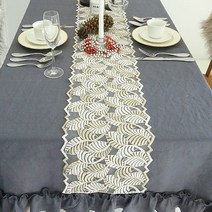 바이지미 골드리프 레이스 테이블러너, 혼합 색상, 4인(180 x 25 cm)