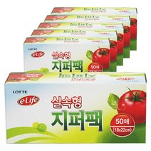 롯데 식자재 지퍼백 18 x 22 cm 50매, 6개