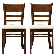 베스트리빙 캘빈 원목 의자 2p, 엔틱 + 베이지