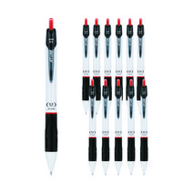 자바펜 0.5mm 제트라인 펜, 레드, 12개