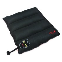 애니나라 헬로캣 에어매쉬 롤쿠션 방석, 묘묘(Black)