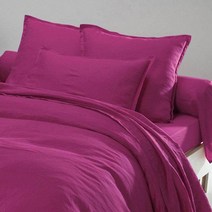 라흐두뜨 프리워시드 퓨어 린넨 이불 커버 F665046, fuchsia