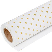 솔로몬샵 포인트하트 종이롤 포장지 대, 금색, 1개