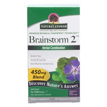 네이쳐스앤서 브레인스톰 2 450mg 블렌드 베지테리안 캡슐 비건 글루텐 프리, 90개입, 1개, 90정
