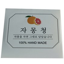 티나피크닉 과일청포장 8각스티커 자몽청 대, 혼합 색상, 23개입