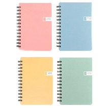톡톡팬시 CMYK 컬러 스프링 노트, 혼합 색상, 4개입