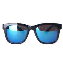 오클랜즈 미러 선글라스 ST306, 프레임(유광블랙 + 유광블랙), 미러렌즈(블루미러)
