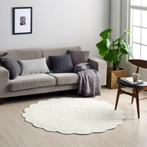 한일카페트 테레스 순면 워싱 원형 러그