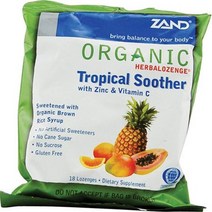 잰드 아연 & 비타민 C 포함 로젠지 글루텐 프리, 18개입, Tropical Soother, 1개