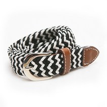 니꼴레닉 스포츠 패션 골프 엘라스틱 밴딩 벨트, 121 블랙 + 화이트