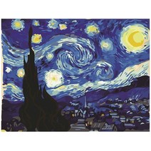 아트천국 명화 그림그리기 DIY 세트, 1개, A-02 고흐 별이 빛나는밤에