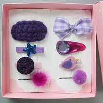 채니봉봉 여아용 헤어핀 선물세트 데일리퍼플