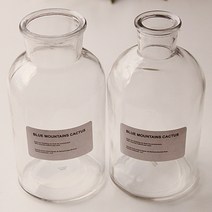 리버그린 시약병 좁은입구 + 넓은입구 2p 500ml, 투명