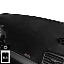 DUB 골드 에디션 벨벳 대쉬보드커버 블랙 원단 블랙 라인 + 종이방향제, 현대, 제네시스 G70 18년~(HUD무)