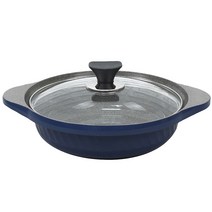 리빙온 스톤코팅 세라믹 전골냄비, 24cm, 딥블루