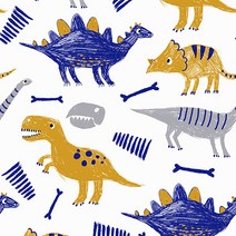 코튼빌 더블라썸 원단 20수 다이노소어, 혼합 색상