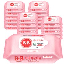비앤비 안심 제균 물티슈 휴대용, 36팩, 20매