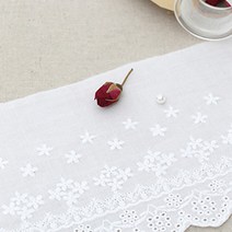 코하스아이디 벚꽃송이 면자수레이스 180cm, 화이트, 1개입