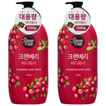 샤워메이트 크랜베리 바디워시, 1200g, 2개