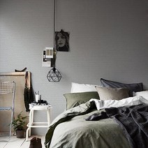 물로 간편하게 붙이는 코튼 합지벽지, 그레이 54023-4