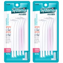 시스테마 L자형 치간칫솔 SSS, 5개입, 2개
