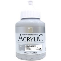 신한 아크릴물감 505, 500ml 561FrenchGrey, 1
