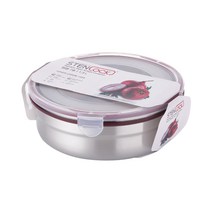 스텐락 클래식 스텐밀폐용기 원형 7호 1300ml, 1개, 용기