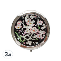 자개 나전칠기 원터치 손거울, 매화, 3개