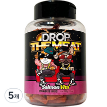 코코브라운드랍더미트 강아지용 간식 연어 & 옵티멈비타민, 혼합맛(돈피/연어), 200g, 5개