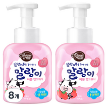 샤워메이트 말랑이 버블 핸드워시 딸기우유향, 500ml, 8개