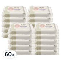 하늘선물 미니 물티슈, 20매, 60팩