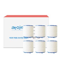아토젯 싱크대 필터샤워기 리필 필터 코브라형, 6개