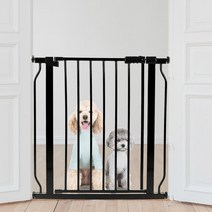 딩동펫 프리미엄 반자동 애견용 안전문, 블랙