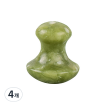비취 옥 얼굴 마사지 돌, 올리브, 4개
