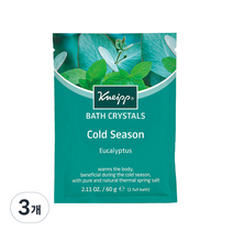 크나이프 콜드시즌 유칼립투스 배쓰솔트 입욕제, 60g, 3개