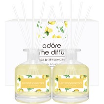 오도르 홈 디퓨저 2개 섬유스틱 10P, 레몬스피아민트, 250ml