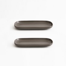 에라토 메이 타원 접시 2p, 코코아, 2개