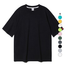 앨빈클로 남녀공용 더블코튼 비비드 무지 오버핏 반팔 티셔츠 AST3100