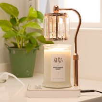 캔들백화점 엘사 캔들워머 로즈골드화이트 + 소이 캔들 750g 세트, 미드썸머나잇