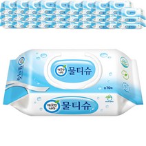 깨끗한나라 페퍼민트 물티슈 캡형, 70매, 50팩
