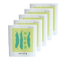 푸르니엘 북유럽 일러스트 행주 완두콩, 5개