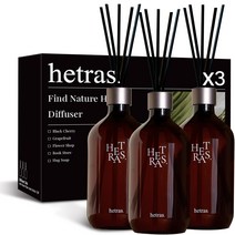 헤트라스 프리미엄 대용량 디퓨저 500ml 3개 선물세트, 블랙 체리