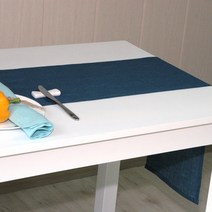나산데코 웰빙린넨 러너 러그, R20 남색 Toyal blue, 150 x 28cm